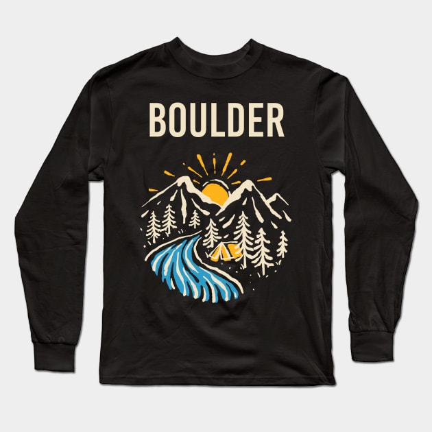 Boulder Long Sleeve T-Shirt by blakelan128